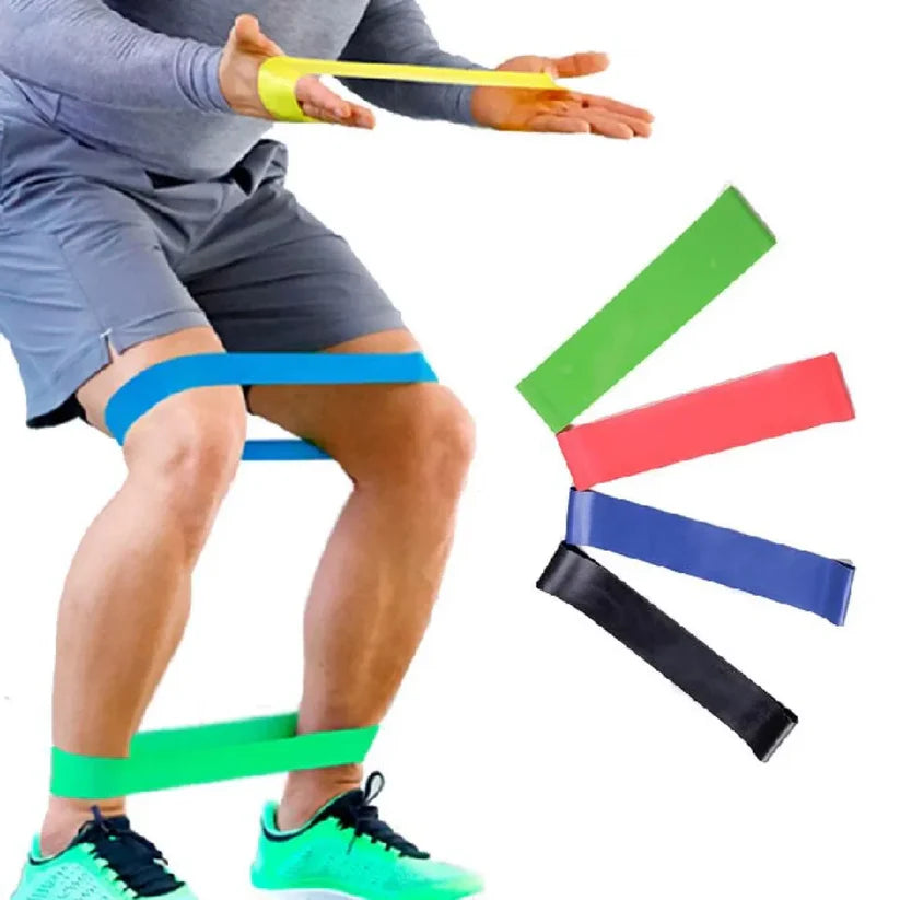 Lot de 5 Bandes de Résistance Élastique Latex pour Salle de Gym