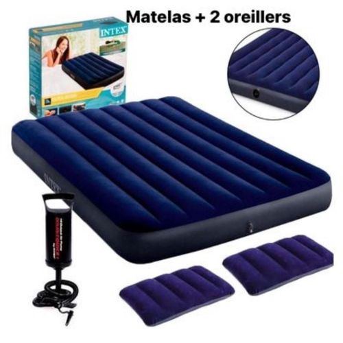 Matelas Gonflable 2 place + gonfleur. 1.91m x 1.37m x 22cm