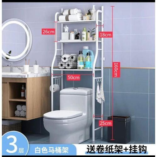 Étagère de salle de bain, rangement pour les toilettes