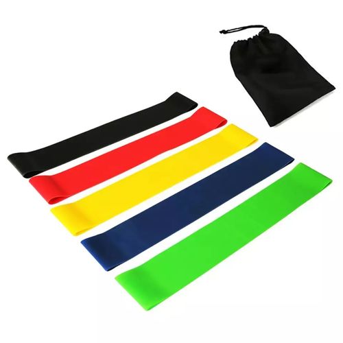 Lot de 5 Bandes de Résistance Élastique Latex pour Salle de Gym