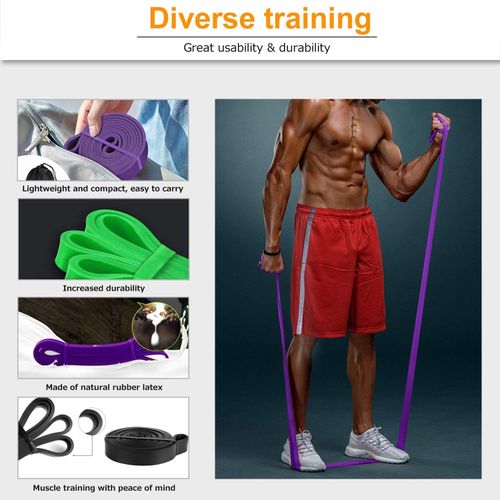 Bande Elastique Traction Musculation pour Exercice, Yoga, Fitness, Gym