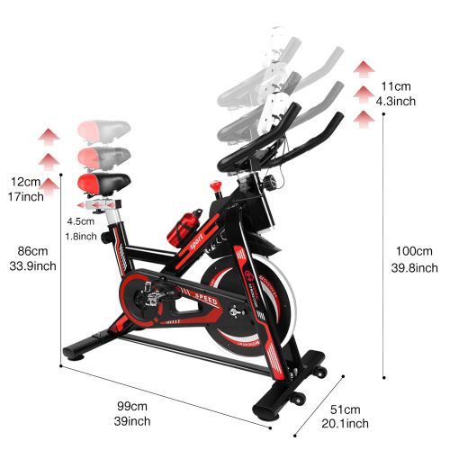 Vélo sport D'intérieur - Vélo D'exercice Stationnaire avec Écran LCD