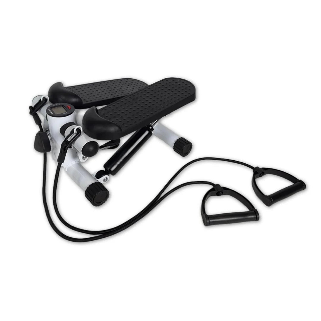 Mini Stepper  Multifonctions avec écran et Cordes Élastiques, Poids supporté jusqu'à 100kg