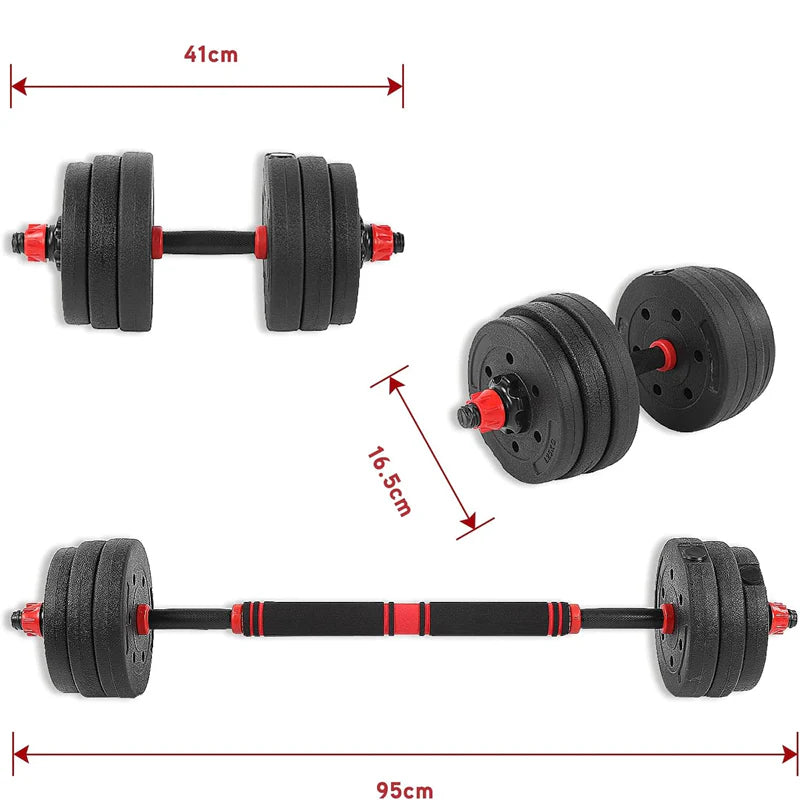Haltères 20Kg Réglables avec Barre de Connexion